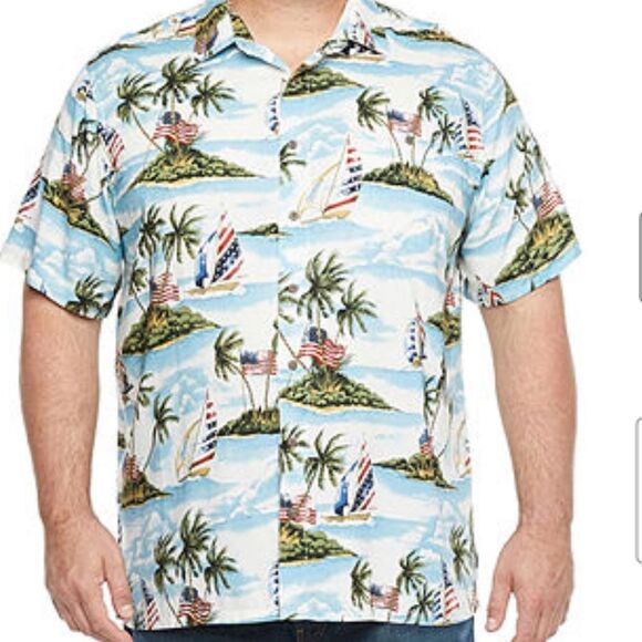 CAMPIA | Tropical Island Flag Shirt 4XL - Picture 1 of 7